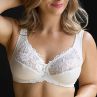 Plaisir Annette UW Full Cup Bra - Whisper White-thumb Underwired, non padded, stretch lace full cup bra. 80-110, D-I 3344-5/WHI