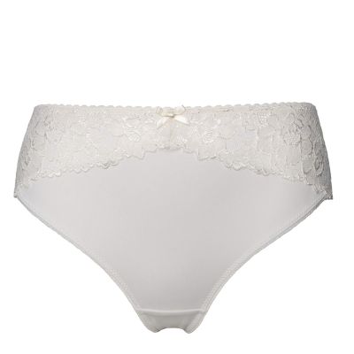 Plaisir Annette Midi Briefs - Whisper White Mid high briefs to match your Annette bra. 40-54 402-5/WHI