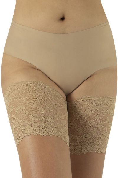 Cette Calzitaly Floral Lace Anti-Friction Thigh Bands Tendresse Lace thigh bands with silicone strips inside A = 53-57 cm - F = 78-81 cm 617-10-645