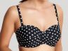 Panache Swimwear Anya Spot Bandeau Bikini Top Black White-thumb Underwired, strapless padded bandeau bikini top 65-90, DD-G SW1013