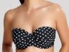 Panache Swimwear Anya Spot Bandeau Bikini Top Black White-thumb Underwired, strapless padded bandeau bikini top 65-90, DD-G SW1013