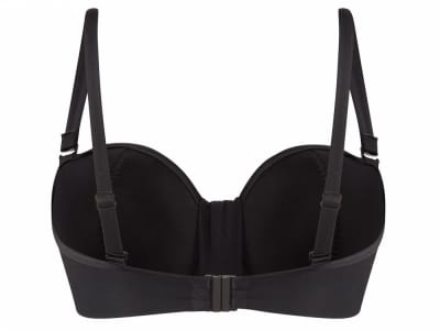Panache Swimwear Anya Bandeau Bikini Top Black Underwired, strapless padded bandeau bikini top 65-85 DD-H SW0883