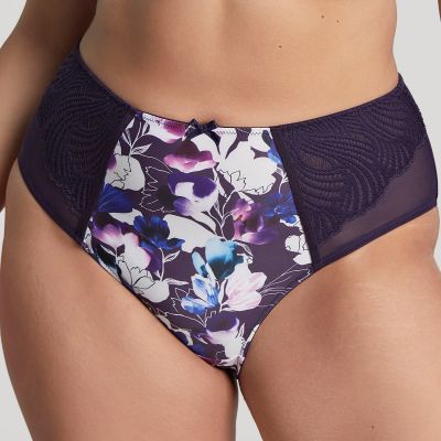 Sculptresse by Panache Arianna Full Brief Damson Floral  40-50 10272-DAM