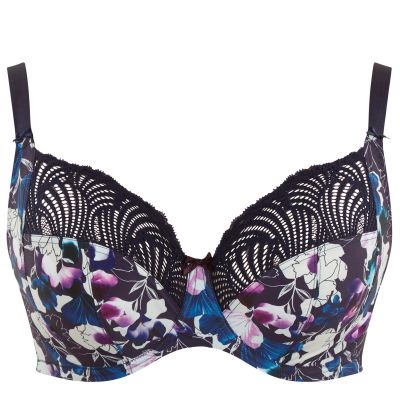 Sculptresse by Panache Arianna Full Cup Bra Damson Floral Underwired, non-padded full cup bra 75-105, D-H 10275-DAM