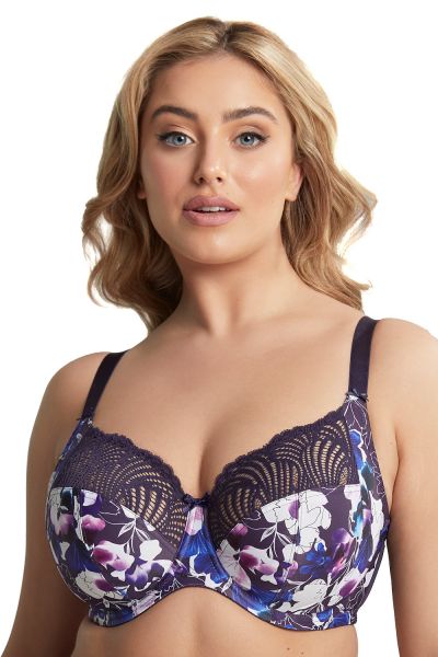 Sculptresse by Panache Arianna Full Cup Bra Damson Floral Underwired, non-padded full cup bra 75-105, D-H 10275-DAM