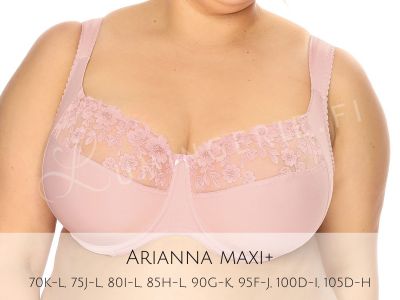 Gaia Lingerie Arianna Soft Bra Rose Underwired, soft cup bra with side support 70-105, D-L BS-814-ROZ