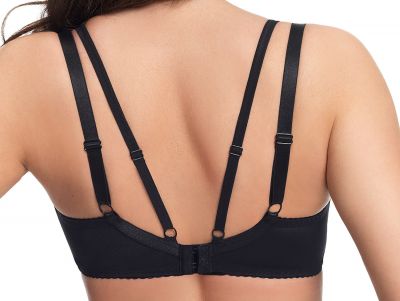 Gorsenia Asti Soft Bra Black Underwired, non-padded bra 65-95, D-M K650