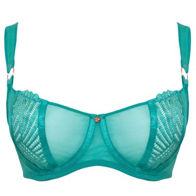 Scantilly by Curvy Kate Authority Soft Balcony Bra Blue Lagoon Underwired, non-padded balcony bra 65-85, E-L ST-019-100-BLG