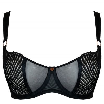 Scantilly by Curvy Kate Authority Soft Balcony Bra Black Underwired, non-padded balcony bra 65-85, E-L ST-019-100-BLK