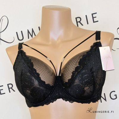 Ava Lingerie Fiesta UW Soft Bra Black Underwired, soft cup bra with double layered cups. 70-100, D-L AV2155-BLK