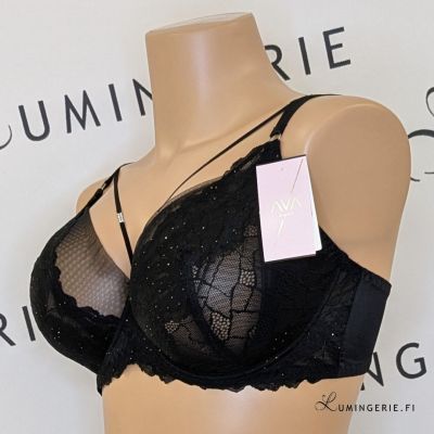 Ava Lingerie Fiesta UW Soft Bra Black Underwired, soft cup bra with double layered cups. 70-100, D-L AV2155-BLK