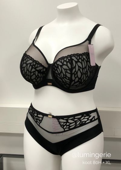 Ava Lingerie Monarch Soft Bra Black Underwired, soft cup bra with wiring. 65-105, D-L AV2057-BLK