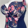 Ava Swimwear Navy Flowers One-Piece Swimsuit-thumb Underwired swimsuit with padded cups. 65-100, D-L SKJ47