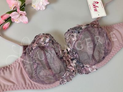 Ava Lingerie Zoe Soft Side Support Bra Pink Mix Underwired, non-padded balcony bra 70-100, D-L AV-1986-PIX