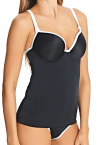 Freya Swim Back to Black Moulded Tankini Black and White-thumb Underwired, moulded and seamless tankini 60-85, D-J AS3703BLK