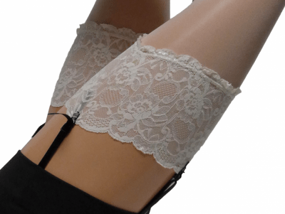 Cette Bali Stockings off-white 20 den Silicone free stocking with lace S-XL 344-12-608