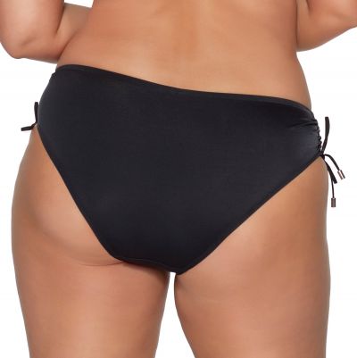 Ava Swimwear Basic Black Drawstring Brief Black  S-3XL SF-13/2-BLK