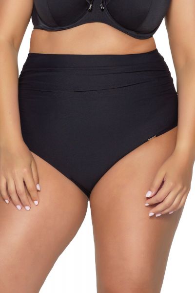 Ava Swimwear Basic Black High Waist Bikini Brief  M-3XL SF-13/8-BLK