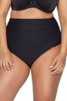 Ava Swimwear Basic Black High Waist Bikini Brief-thumb  M-3XL SF-13/8-BLK