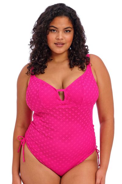 Elomi Bazaruto Non-Wired Plunge Swimsuit Clematis Non-wired bra-sized swimsuit. 75-95 G/H - K/L ES800643-CLS