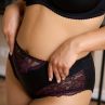 Plaisir Beate Midi Briefs Black & Merlot-thumb Mid high briefs to Beate range. 42-54 144-32/MRL