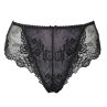 Plaisir Beate Lace Brazilian Black & Moss Green-thumb Stretch lace brazilian briefs. 42-52 2068-31/MSS