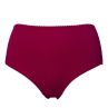 Plaisir Beate Brazilian - Rose-thumb Brazilian briefs with stretch lace back. 42-54 447-9-14/ROS