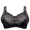 Plaisir Beate Wireless Full Cup Bra Black & Frosty Blush-thumb Wireless, non padded, stretch lace full cup bra. 80-110 D-G 619266-25/BFB