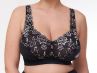 Plaisir Beate Wireless Full Cup Bra Black & Frosty Blush-thumb Wireless, non padded, stretch lace full cup bra. 80-110 D-G 619266-25/BFB