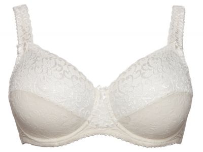 Plaisir Beate UW Full Cup Bra Whisper Underwired, non padded, stretch lace full cup bra 80-110 D-H 619431-5/WHI