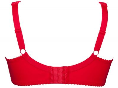 Plaisir Beate UW Full Cup Bra Red Underwired, non padded, stretch lace full cup bra 80-110 D-H 619431-4/RED