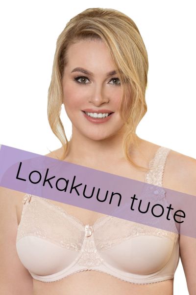 Plaisir Beate UW Full Cup Bra Silver Piony Underwired, non padded, stretch lace full cup bra 80-110 D-H 619431-3/SIL-PEO