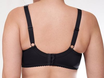 Plaisir Beate UW Full Cup Bra Black & Frosty Blush Underwired, non padded, stretch lace full cup bra. 80-110 D-H 619431-25/BFB