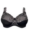 Plaisir Beate UW Full Cup Bra Black & Frosty Blush-thumb Underwired, non padded, stretch lace full cup bra. 80-110 D-H 619431-25/BFB