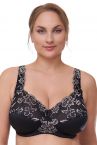 Plaisir Beate UW Full Cup Bra Black & Frosty Blush-thumb Underwired, non padded, stretch lace full cup bra. 80-110 D-H 619431-25/BFB