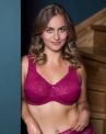 Plaisir Beate UW Full Cup Bra - Rose-thumb Underwired, non padded, stretch lace full cup bra. 80-110 D-H 619431-14/ROS