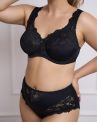 Plaisir Beate UW Full Cup Bra Black-thumb Underwired, non padded, stretch lace full cup bra. 80-110, D-I 619431-1/BLK