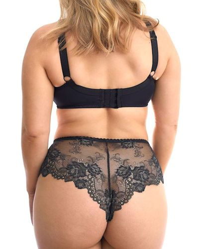 Plaisir Beate Lux Full Cup Bra Black & Moss Green Underwired, non padded, stretch lace full cup bra. 80-110 D-H 619435-31/MSS