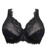 Plaisir Beate Lux Full Cup Bra Black & Moss Green-thumb Underwired, non padded, stretch lace full cup bra. 80-110 D-H 619435-31/MSS