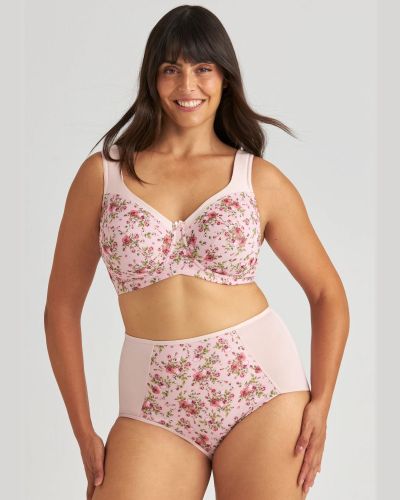 Miss Mary Belle UW Bra - Dusty Pink Underwired full cup bra with high cotton content. 75-105, D-G 2498-81