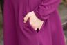 Urkye Bermuda Dress with Full Sleeves Purple Magenta-thumb Pocketed french terry dress with full length sleeves 36-46 1/2 & 2/3 SU-017-FIO-2021