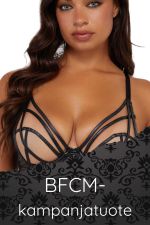 Ramona UW Strap & Mesh Bra Black Leatherette