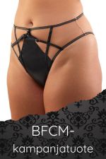 Ramona Strap & Mesh HW Brief Black Leatherette