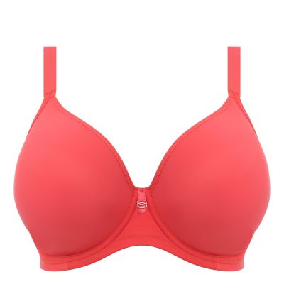 Elomi Bijou UW Moulded Plunge Bra Cayenne Underwired t-shirt bra with seam-free, moulded cups 75-100, F-K EL8722-CYN