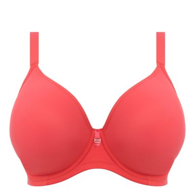 Elomi Bijou UW Moulded Plunge Bra Cayenne Underwired t-shirt bra with seam-free, moulded cups 75-100, F-K EL8722-CYN