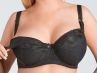 Nessa Blackberry Soft UW Nursing Bra Black-thumb Underwired soft cup drop cup nursing bra 65-95, E-R N019-504