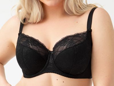 Gorsenia Blanka Half Padded Bra Black Underwired, half-padded bra 65-105, D-K K357-CZA