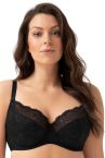 Gorsenia Blanka Half Padded Bra Black-thumb Underwired, half-padded bra 65-105, D-K K357-CZA