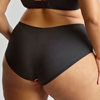 Sculptresse by Panache Bliss Deep Brief Rose Print Normal rise, high leg brief. L/40 - 5XL/50 10682A-ROSE