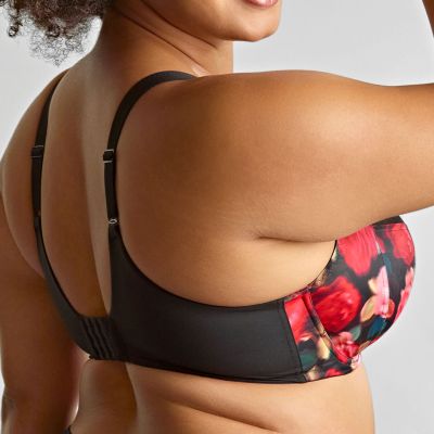 Sculptresse by Panache Bliss Full Cup Bra Rose Print Underwired non-padded full cup bra. 75-105, E-O 10685B-ROSE